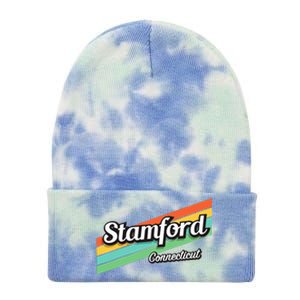 Stamford Connecticut Retro Tie Dye 12in Knit Beanie