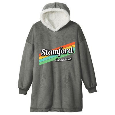 Stamford Connecticut Retro Hooded Wearable Blanket