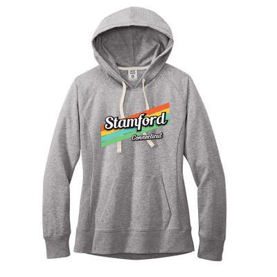 Stamford Connecticut Retro Women's Fleece Hoodie