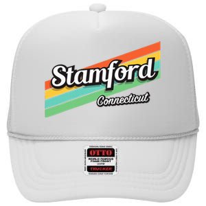 Stamford Connecticut Retro High Crown Mesh Back Trucker Hat