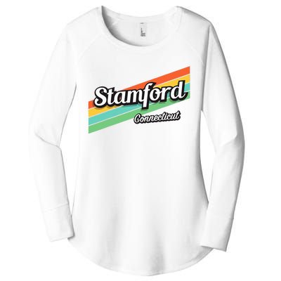 Stamford Connecticut Retro Women's Perfect Tri Tunic Long Sleeve Shirt