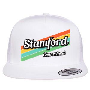 Stamford Connecticut Retro Flat Bill Trucker Hat