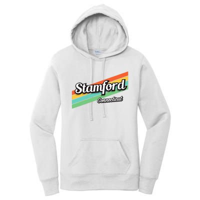 Stamford Connecticut Retro Women's Pullover Hoodie