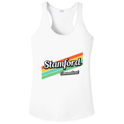 Stamford Connecticut Retro Ladies PosiCharge Competitor Racerback Tank