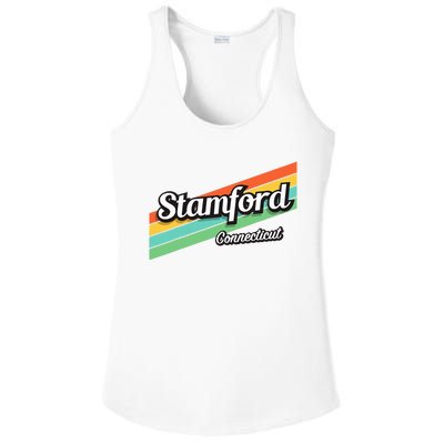 Stamford Connecticut Retro Ladies PosiCharge Competitor Racerback Tank