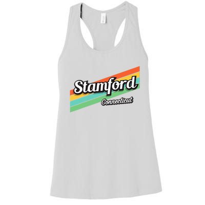 Stamford Connecticut Retro Women's Racerback Tank