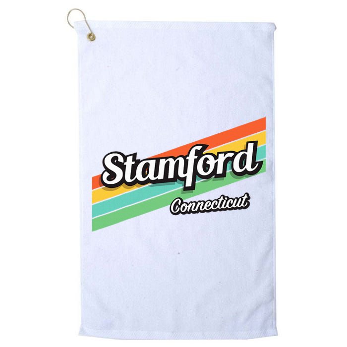 Stamford Connecticut Retro Platinum Collection Golf Towel