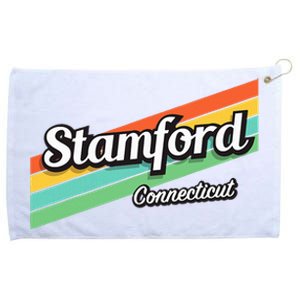 Stamford Connecticut Retro Grommeted Golf Towel