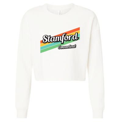 Stamford Connecticut Retro Cropped Pullover Crew