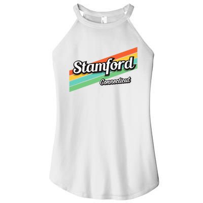 Stamford Connecticut Retro Women's Perfect Tri Rocker Tank