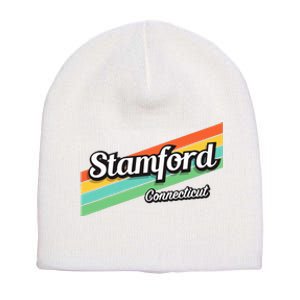 Stamford Connecticut Retro Short Acrylic Beanie