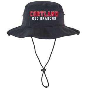 Suny Cortland Red Dragons Classic Stacked Collegiate Text Legacy Cool Fit Booney Bucket Hat