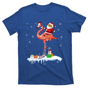 Santa Cat Riding Flamingo Xmas Costume Cat Owner Family Gift T-Shirt