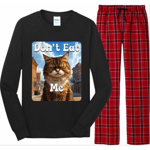 Sad Cat Resistance DonT Eat Me Advocacy Long Sleeve Pajama Set