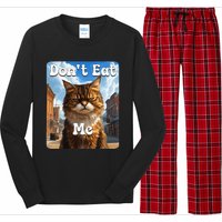 Sad Cat Resistance DonT Eat Me Advocacy Long Sleeve Pajama Set