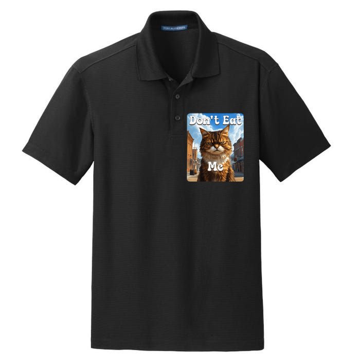 Sad Cat Resistance DonT Eat Me Advocacy Dry Zone Grid Polo