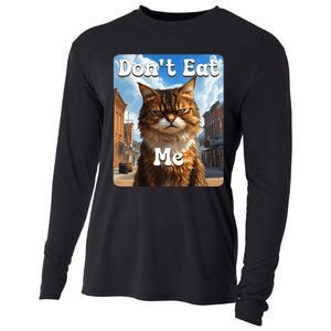 Sad Cat Resistance DonT Eat Me Advocacy Cooling Performance Long Sleeve Crew