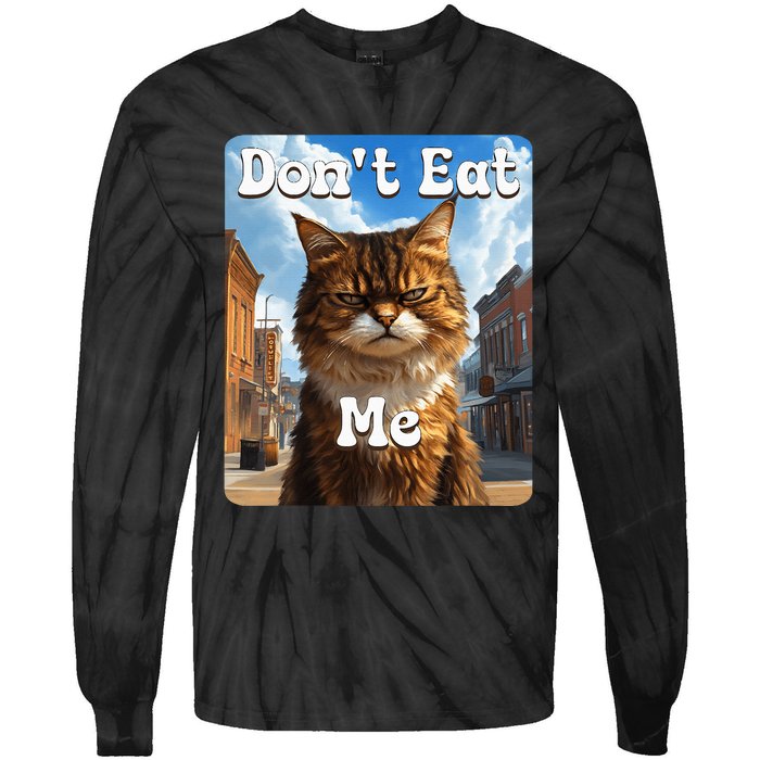 Sad Cat Resistance DonT Eat Me Advocacy Tie-Dye Long Sleeve Shirt