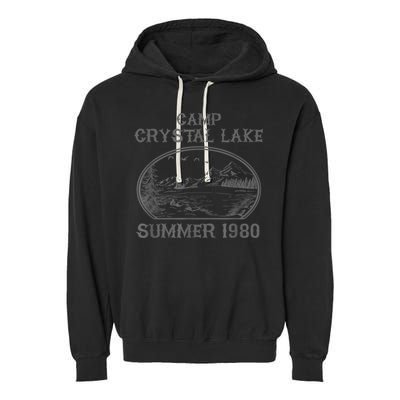 Summer Camp Retro 1980 Crystal Clear Lake Halloween Friday Garment-Dyed Fleece Hoodie