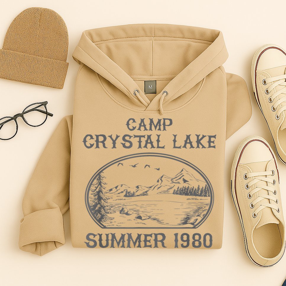 Summer Camp Retro 1980 Crystal Clear Lake Halloween Friday Hoodie