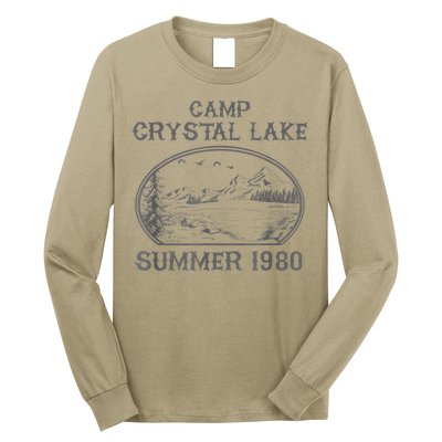 Summer Camp Retro 1980 Crystal Clear Lake Halloween Friday Long Sleeve Shirt
