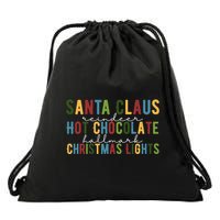 Santa Claus Reindeer Hot Chocolate Festive Chrsitmas Drawstring Bag