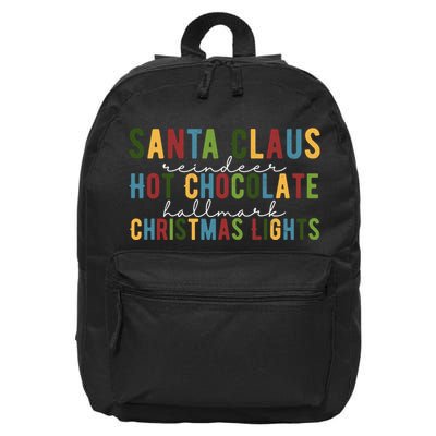 Santa Claus Reindeer Hot Chocolate Festive Chrsitmas 16 in Basic Backpack