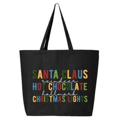 Santa Claus Reindeer Hot Chocolate Festive Chrsitmas 25L Jumbo Tote