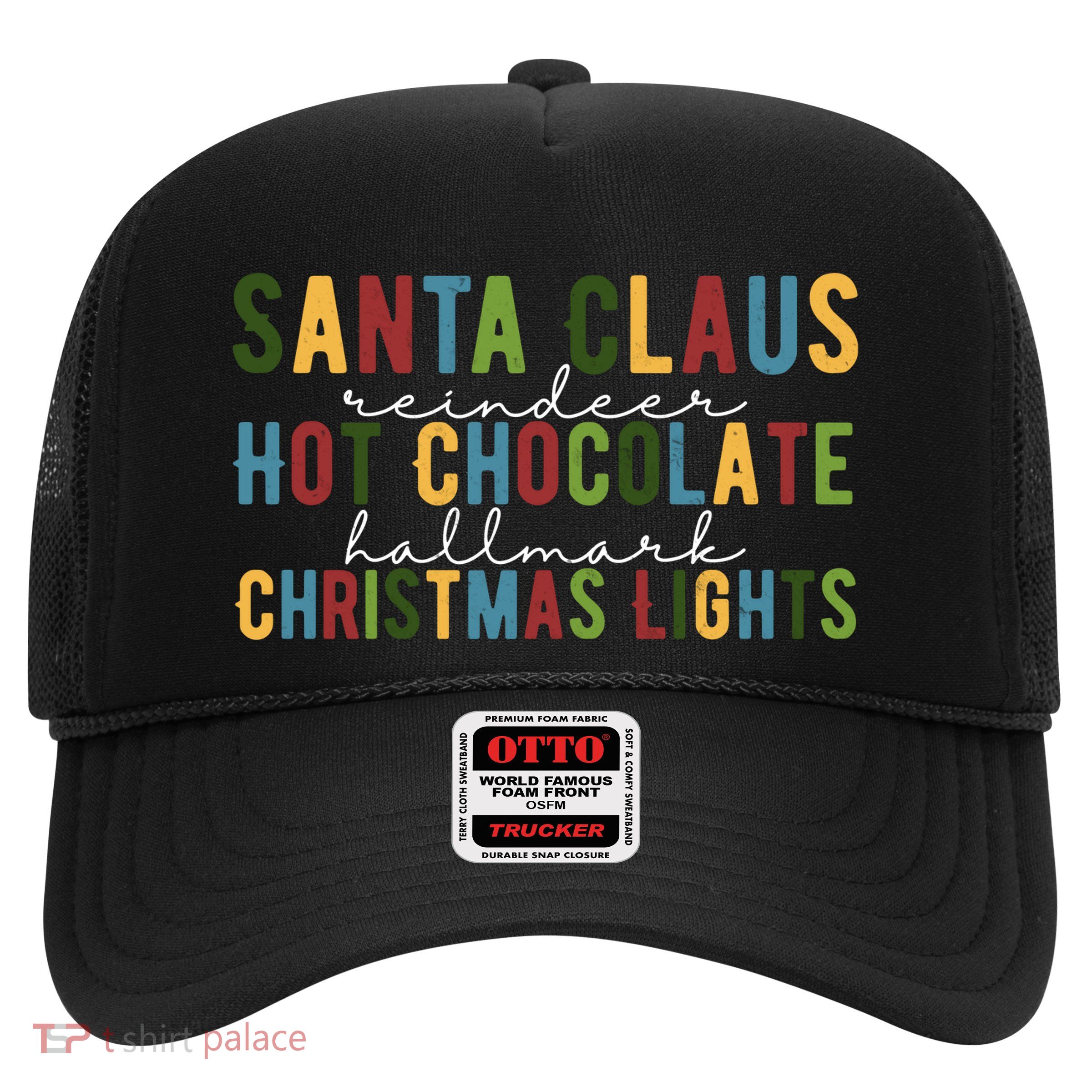 Santa Claus Reindeer Hot Chocolate Festive Chrsitmas Trucker Hat