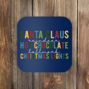 Santa Claus Reindeer Hot Chocolate Festive Chrsitmas Coaster