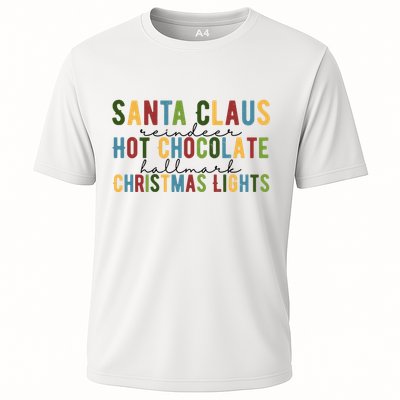 Santa Claus Reindeer Hot Chocolate Festive Chrsitmas Performance Shirt