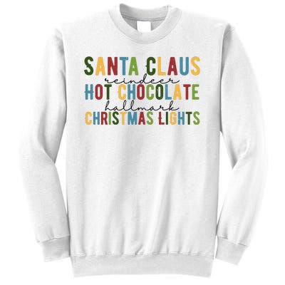 Santa Claus Reindeer Hot Chocolate Festive Chrsitmas Sweatshirt