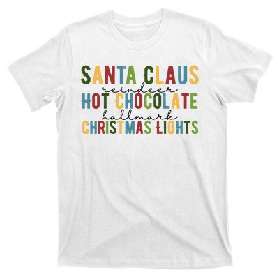 Santa Claus Reindeer Hot Chocolate Festive Chrsitmas T-Shirt