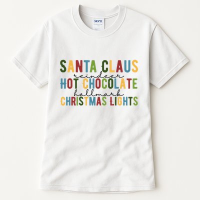 Santa Claus Reindeer Hot Chocolate Festive Chrsitmas Tall T-Shirt