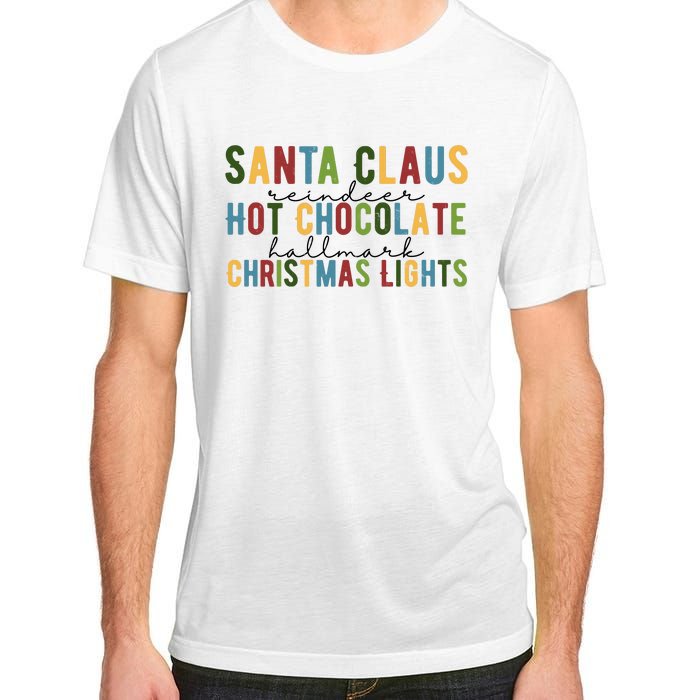 Santa Claus Reindeer Hot Chocolate Festive Chrsitmas Adult ChromaSoft Performance T-Shirt