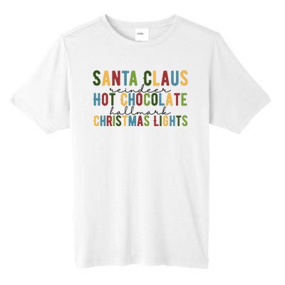 Santa Claus Reindeer Hot Chocolate Festive Chrsitmas Tall Fusion ChromaSoft Performance T-Shirt