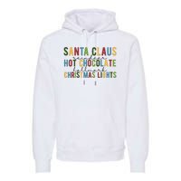 Santa Claus Reindeer Hot Chocolate Festive Chrsitmas Premium Hoodie