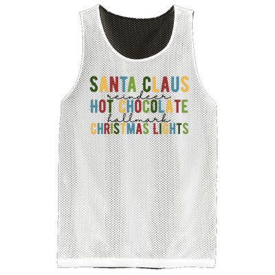 Santa Claus Reindeer Hot Chocolate Festive Chrsitmas Mesh Reversible Basketball Jersey Tank