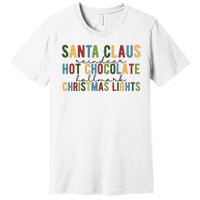 Santa Claus Reindeer Hot Chocolate Festive Chrsitmas Premium T-Shirt