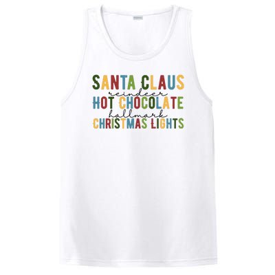 Santa Claus Reindeer Hot Chocolate Festive Chrsitmas PosiCharge Competitor Tank