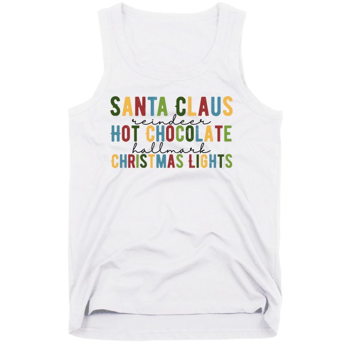 Santa Claus Reindeer Hot Chocolate Festive Chrsitmas Tank Top