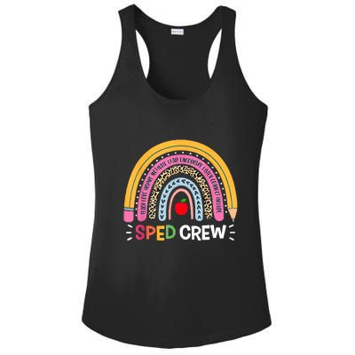 Sped Crew Rainbow Special Education Teacher Back To School Ladies PosiCharge Competitor Racerback Tank