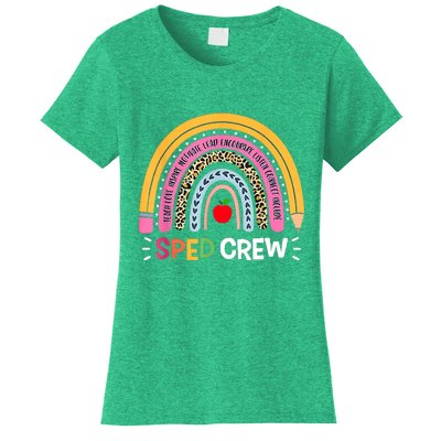 Sped Crew Rainbow Special Education Teacher Back To School Women's T-Shirt