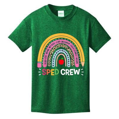 Sped Crew Rainbow Special Education Teacher Back To School Kids T-Shirt