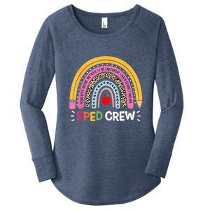 Sped Crew Rainbow Special Education Teacher Back To School Women's Perfect Tri Tunic Long Sleeve Shirt