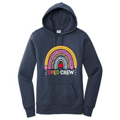 Sped Crew Rainbow Special Education Teacher Back To School Women's Pullover Hoodie