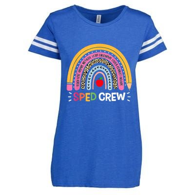 Sped Crew Rainbow Special Education Teacher Back To School Enza Ladies Jersey Football T-Shirt