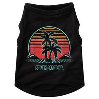 South Carolina Retro Palm Tree Beach 80s Style Doggie Tank
