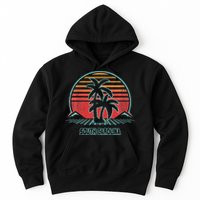 South Carolina Retro Palm Tree Beach 80s Style Hoodie