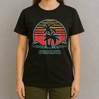 South Carolina Retro Palm Tree Beach 80s Style T-Shirt